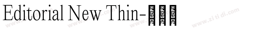 Editorial New Thin字体转换